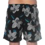 Bermuda Rock City Shorts Floral Clássico Preto/Cinza/Azul