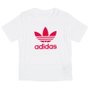 Camiseta Adidas Trefoil Infantil Branco/Rosa