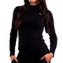 Blusa Child M/L Feminina Label Preto