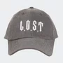Boné Lost Dad Hat Lavado Cinza Chumbo