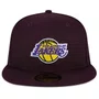 Boné New Era 59fifty Los Angeles Lakers Logo History Nba Vermelho Escuro