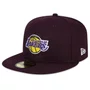 Boné New Era 59fifty Los Angeles Lakers Logo History Nba Vermelho Escuro
