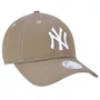 Boné New Era 9twenty Strapback Mlb New York Yankees Feminino Caqui