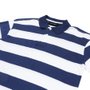 Camiseta Baw Polo Listrada Azul Marinho/Bege