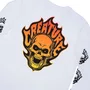 Camiseta Creature M/L Bonehead Flame Branco
