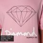 Camiseta Diamond Sign Logo Rosa