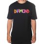 Camiseta Diamond Watercolor Front And Back Preto
