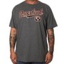 Camiseta Drop Dead Baseball Oversize Chumbo Mescla