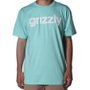 Camiseta Grizzly Lowercase Logo Azul Claro