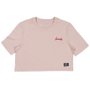 Camiseta Grizzly Script Logo Cropped Feminina Rosé