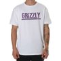 Camiseta Grizzly Stamp Tee Branco/Roxo