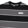 Camiseta High Company Kidz Bold Listrado Preto/Cinza