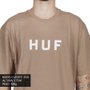 Camiseta Huf Essentials Og Logo Marrom Claro
