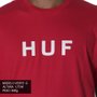 Camiseta Huf Essentials Og Logo Rosa