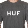 Camiseta HUF OG Logo Chumbo Mescla