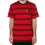 Camiseta Huf Spitfire Striped Knit M/L Vermelho/Preto