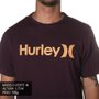 Camiseta Hurley Básica Logo H Bordo/Laranja