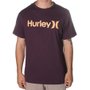 Camiseta Hurley Básica Logo H Bordo/Laranja