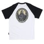 Camiseta Independent Especial Raglan Itc Stained Branco/Preto