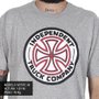 Camiseta Independent Logo Cross Cinza Mescla