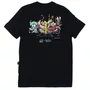 Camiseta Lost X Bob Esponja Crazy Gang Preto