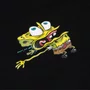 Camiseta Lost X Bob Esponja Krustpants Preto