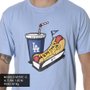 Camiseta New Era Have Fun Hotdog Losdod Azul Claro