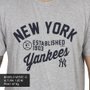Camiseta New Era New York Yankees Core Compose Cinza Mescla