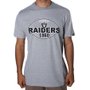 Camiseta New Era Raiders Add Ball Cinza Mescla