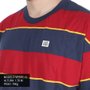 Camiseta Nike Sb Tee Yd Stripe Azul Marinho/Vermelho/Amarelo