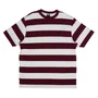 Camiseta Plano C. Listrada Plnc Bordo/Creme