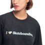 Camiseta Privê I Love Skateboarding Preto