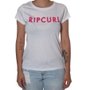 Camiseta Rip Curl Rip Break Feminina Branco/Rosa