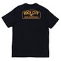 Camiseta Rock City 100% Skateboard Preto/Amarelo