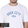 Camiseta Rock City Army Front Branco/Azul