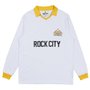 Camiseta Rock City Criciúma Vintage M/L Branco/Amarelo