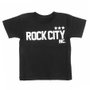 Camiseta Rock City Inc. 3 Estrelas Infantil Preto