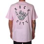 Camiseta Rock City x Nanda Bond Hang Loose Big Rosa