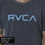 Camiseta RVCA Washed Logo Azul