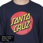 Camiseta Santa Cruz Classic Dot Front M/L Azul Marinho