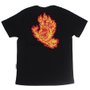 Camiseta Santa Cruz Flame Hand Infantil Preto