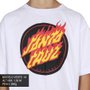 Camiseta Santa Cruz Flaming Dot Juvenil Branco