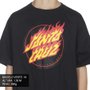 Camiseta Santa Cruz Flaming Dot Juvenil Preto
