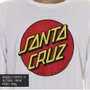 Camiseta Santa Cruz Manga Longa Classic Dot Logo Branco