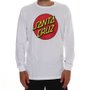 Camiseta Santa Cruz Manga Longa Classic Dot Logo Branco