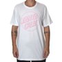 Camiseta Santa Cruz Opus Dot Branco/Rosa
