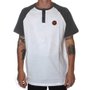 Camiseta Santa Cruz Raglan Clean Branco/Mescla