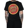 Camiseta Santa Cruz Retro Dot Ringer Preto
