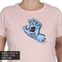 Camiseta Santa Cruz Screaming Hand Feminina Rosa Claro