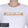 Camiseta Santa Cruz Stripe Cropped M/L Feminina Branco